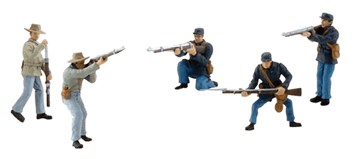 Woodland Scenics 4445 Scene-A-Rama(R) Figures -- American Civil War Soldiers pkg(5) A Scale
