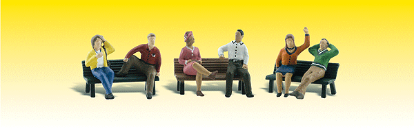 Woodland Scenics 2206 Scenic Accents(R) -- People on Benches pkg(3) N Scale