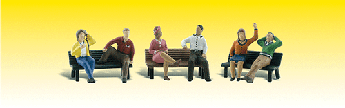Woodland Scenics 2206 Scenic Accents(R) -- People on Benches pkg(3) N Scale