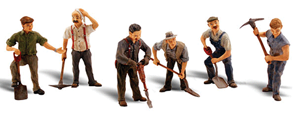 Woodland Scenics 2761 Scenic Accents(R) -- Road Crew pkg(6) O Scale