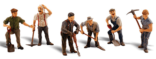 Woodland Scenics 2761 Scenic Accents(R) -- Road Crew pkg(6) O Scale