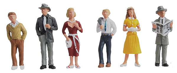 Woodland Scenics 2763 Scenic Accents(R) -- Pedestrians pkg(6) O Scale