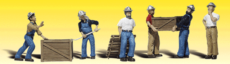 Woodland Scenics 2123 Scenic Accents(R) Figures -- Dock Workers pkg(6) N Scale