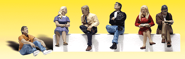 Woodland Scenics 2129 Scenic Accents(R) Figures -- People Sitting N Scale