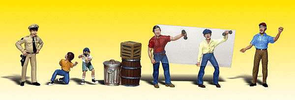 Woodland Scenics 2171 Scenic Accents(R) Figures -- Accident Waiting to Happen N Scale