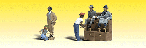 Woodland Scenics 2176 Scenic Accents(R) Figures -- Shoe Shiners pkg(2) N Scale
