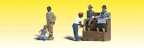 Woodland Scenics 2176 Scenic Accents(R) Figures -- Shoe Shiners pkg(2) N Scale
