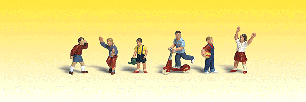 Woodland Scenics 2182 Scenic Accents(R) Figures -- Children pkg(6) N Scale