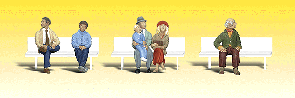 Woodland Scenics 2190 Scenic Accents(R) Figures -- Passengers pkg(6) N Scale