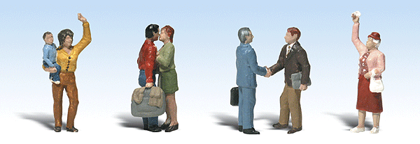 Woodland Scenics 2193 Scenic Accents(R) Figures -- Goodbye People 7/ N Scale