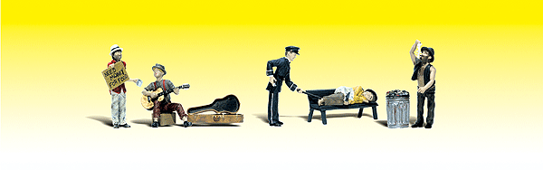 Woodland Scenics 2196 Scenic Accents(R) Figures -- Park Bums pkg(7) N Scale