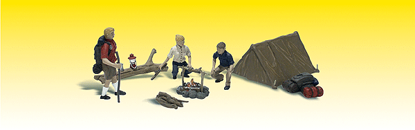 Woodland Scenics 2199 Scenic Accents(R) Figures -- Campers & Accessories pkg(8) N Scale