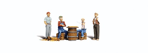 Woodland Scenics 2727 Scenic Accents(R) Figures -- Checkers Players pkg(4) O Scale
