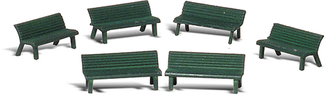 Woodland Scenics 2758 Scenic Accents(R) Figures -- Park Benches pkg(6) O Scale