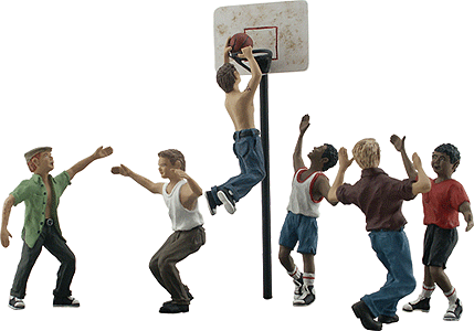 Woodland Scenics 2760 Shootin' Hoops - Scenic Accents(R) -- pkg(6) O Scale