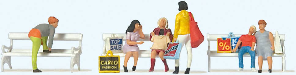 Image for 590-10738 Shopping People On Bench