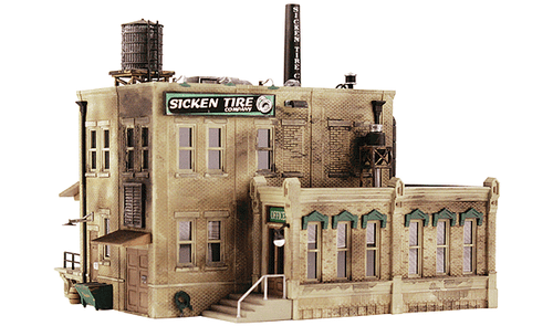 Woodland Scenics 5204 Sicken Tire Company - Landmark Structures(R) -- Kit - 3-9/16 x 3-1/8" 9 x 8cm N Scale