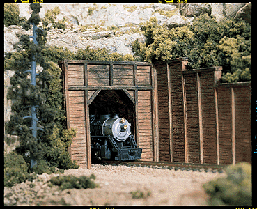 Woodland Scenics 1154 Single Track Tunnel Portals pkg(2; Unpainted Hyrdrocal(R) Castings) -- Timber N Scale