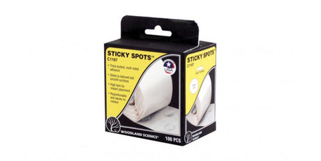 Woodland Scenics 1167 Sticky Spots(TM) Adhesive Patches -- pkg(100) A Scale
