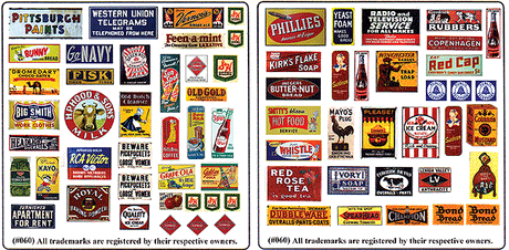 Image for 184-60 Porcelain signs Set #1
