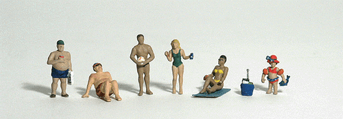 Woodland Scenics 1853 Sunbathers - Scenic Accents(R) -- pkg(6) HO Scale