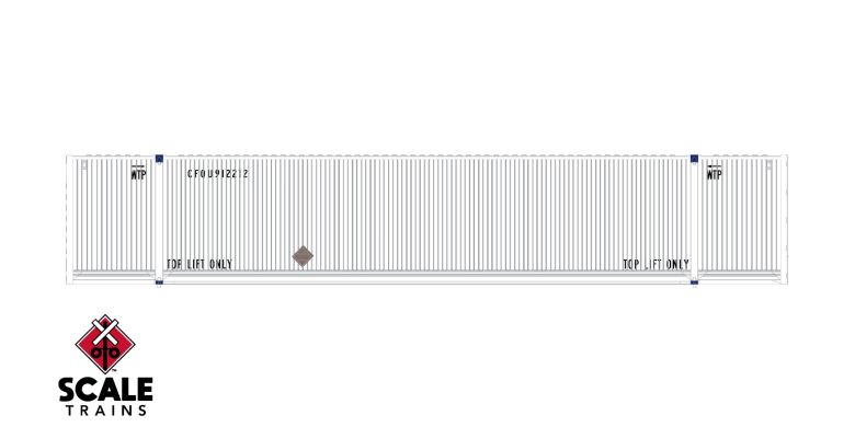 Scaletrains SXT10488 CIMC 53’ Corrugated Dry Container, COFC Logistics/White 3 Pack HO Scale