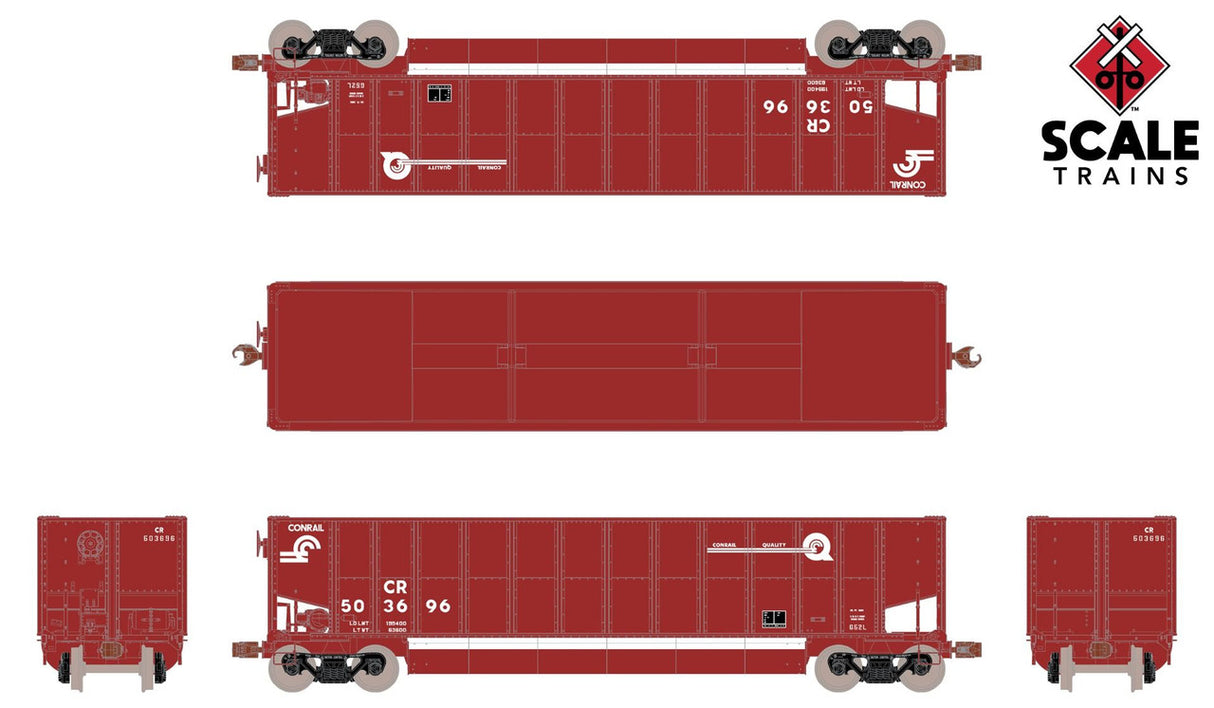 Scaletrains SXT11432 Operator Bethgon Coal Gondola, Conrail/Quality #504266 HO Scale