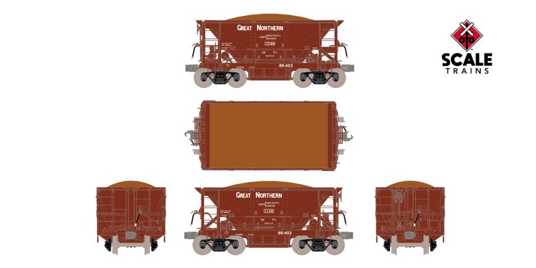 Scaletrains FVM SXT15212 PSC 70-Ton Ore Car, Great Northern #89408 HO Scale