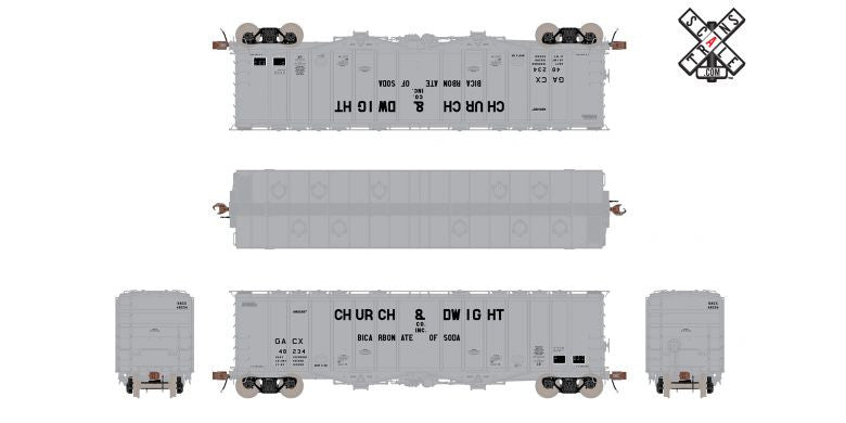 Scaletrains SXT32996 GATC 4180cf Airslide Covered Hopper GACX Church & Dwight #48244 HO Scale