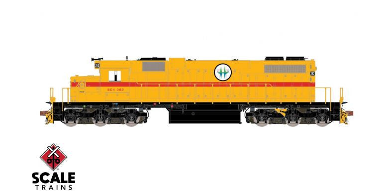 Scaletrains SXT33111 EMD SD38-2, BC Hydro/As Delivered Yellow #382 - ESU v5.0 DCC and Sound HO Scale