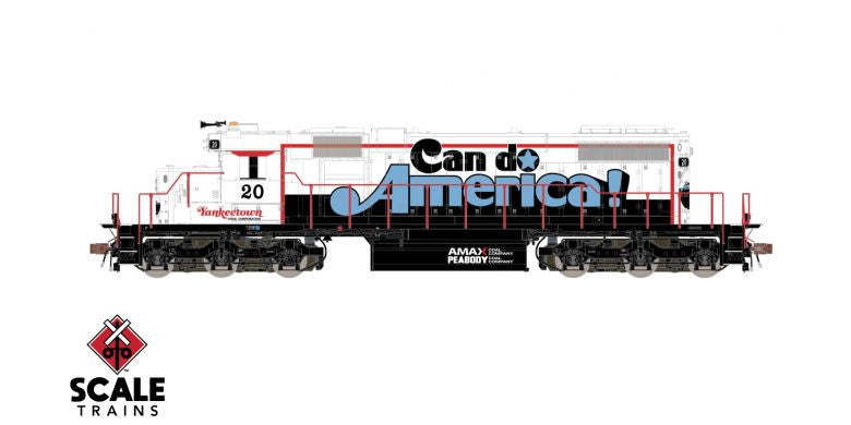 Scaletrains SXT33159 EMD SD38-2, Yankeetown Docks/Can Do America #20 - ESU v5.0 DCC and Sound HO Scale