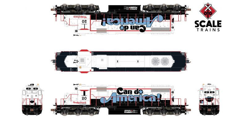 Scaletrains SXT33159 EMD SD38-2, Yankeetown Docks/Can Do America #20 - ESU v5.0 DCC and Sound HO Scale