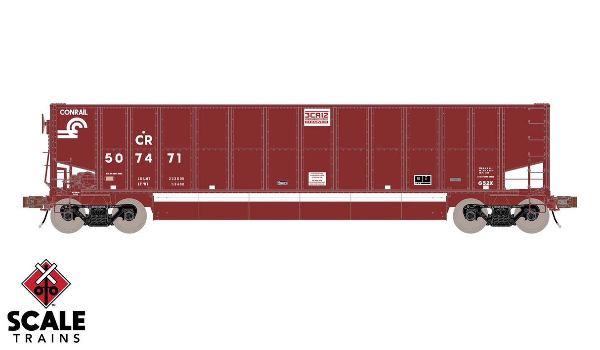 Scaletrains SXT33709 Bethgon G52X Coal Gondola, Conrail/Standard Logo #507569 Rivet Counter HO Scale