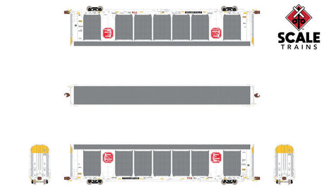 Scaletrains SXT33750 Gunderson Multi-Max Autorack, Kansas City Southern/White/TTGX #697139 Rivet Counter N Scale