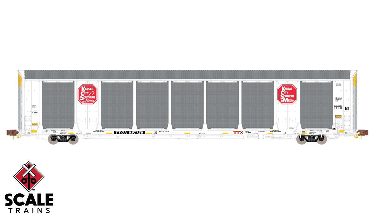 Scaletrains SXT33751 Gunderson Multi-Max Autorack, Kansas City Southern/White/TTGX #697167 Rivet Counter N Scale