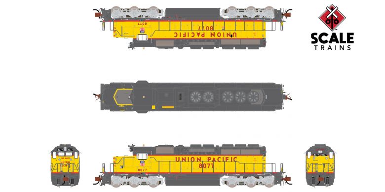 Scaletrains SXT38607 EMD SD40-2 UP Union Pacific Fast Forty #8077 DCC & Sound N Scale