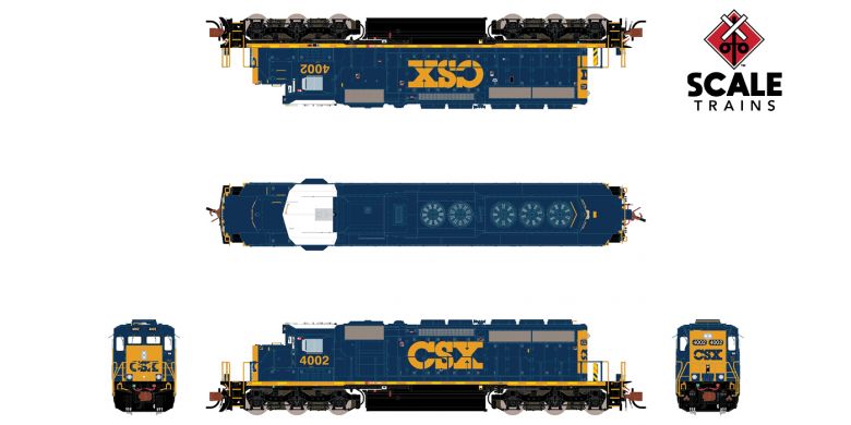 Scaletrains SXT38621 EMD SD40-3 CSX YN3 #4009 DCC & Sound N Scale