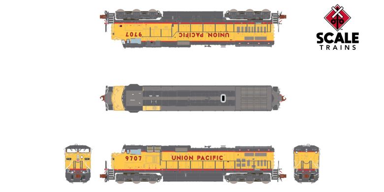 ScaleTrains SXT38731 GE DASH 9, Union Pacific/As Delivered #9734 DCC & Sound N Scale