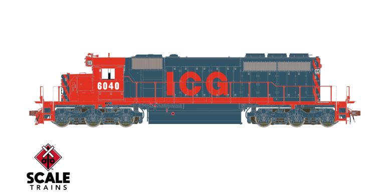 ScaleTrains SXT38813 EMD SD40-2, ICG/Orange & Gray #6049 DCC & Sound HO Scale