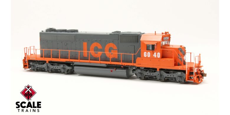 ScaleTrains SXT38807 EMD SD40-2, ICG/Orange & Gray #6042 DCC & Sound HO Scale