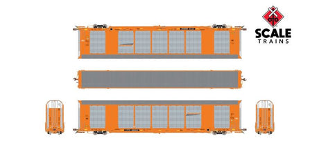 Scaletrains SXT38859 Gunderson Multi-Max Autorack BNSF/Orange/TTGX #693966  HO Scale