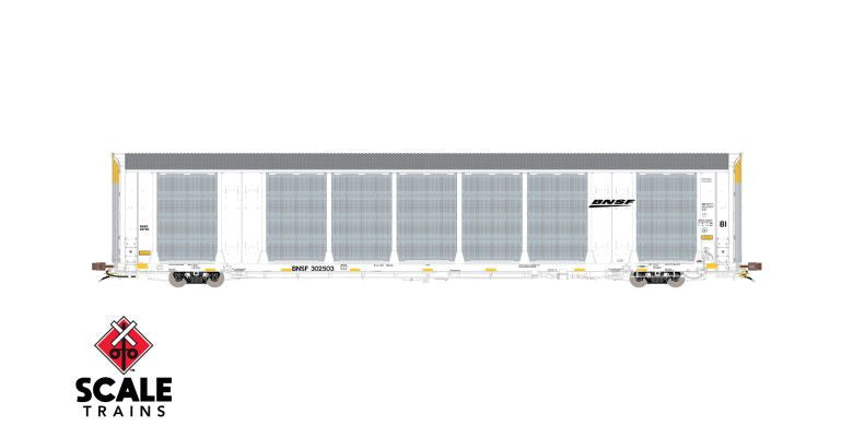 Scaletrains SXT38866 Gunderson Multi-Max Autorack BNSF/White/Black Logo/BNSF #302503 HO Scale