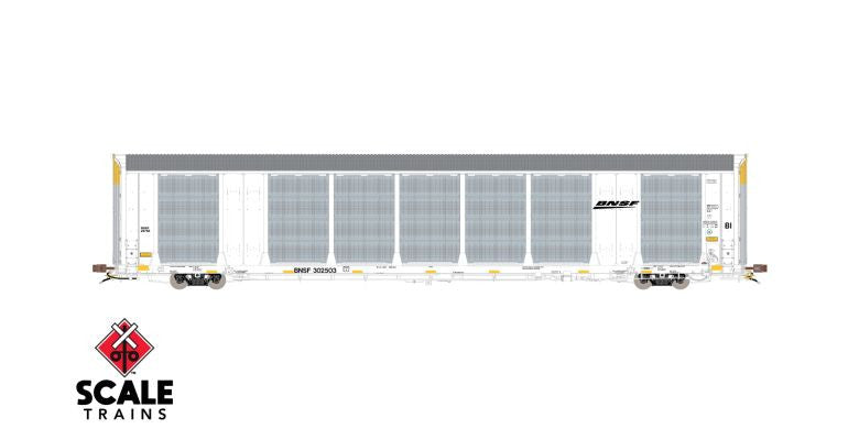 Scaletrains SXT38867 Gunderson Multi-Max Autorack BNSF/White/Black Logo/BNSF #302508 HO Scale