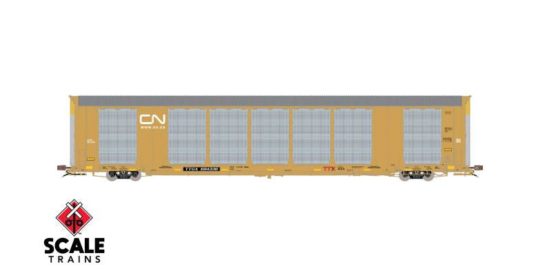 Scaletrains SXT38871 Gunderson Multi-Max Autorack Canadian National/White Logo/TTGX #694360 HO Scale