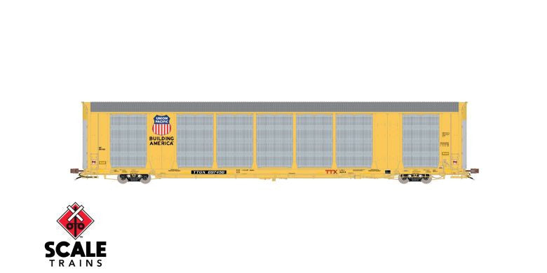 Scaletrains SXT38897 Gunderson Multi-Max Autorack Union Pacific/Yellow/Building America/TTGX #697505 HO Scale