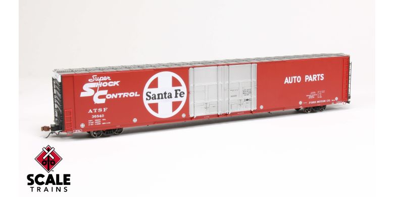 Scaletrains SXT39044 Thrall 86' High-Cube Double-Plug-Door Boxcar with Roofwalk, Santa Fe/ATSF #36861 HO Scale