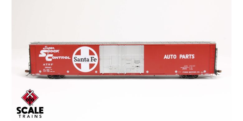 Scaletrains SXT39044 Thrall 86' High-Cube Double-Plug-Door Boxcar with Roofwalk, Santa Fe/ATSF #36861 HO Scale