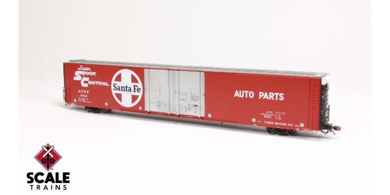 Scaletrains SXT39044 Thrall 86' High-Cube Double-Plug-Door Boxcar with Roofwalk, Santa Fe/ATSF #36861 HO Scale