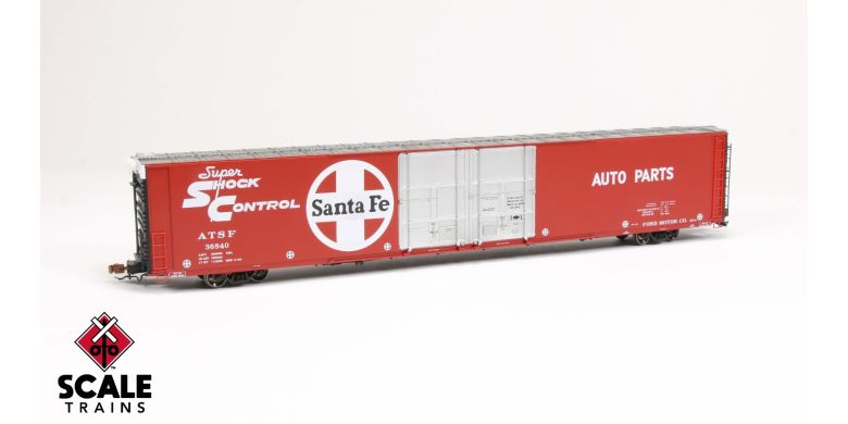 Scaletrains SXT39044 Thrall 86' High-Cube Double-Plug-Door Boxcar with Roofwalk, Santa Fe/ATSF #36861 HO Scale