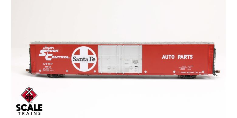 Scaletrains SXT39044 Thrall 86' High-Cube Double-Plug-Door Boxcar with Roofwalk, Santa Fe/ATSF #36861 HO Scale